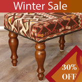 Medium Turkish kilim covered stool - WS296208