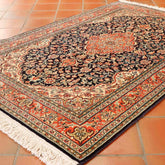 Handmade fine Kashmir silk rug - 307306