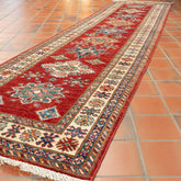 Handmade fine Afghan Kazak medium runner - 307375