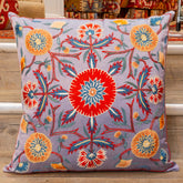 Handmade Uzbek Suzani Silk Cushion - 307746-AU