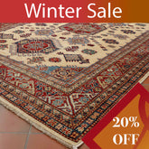 Extra fine handmade Afghan Kazak rug - WS307785