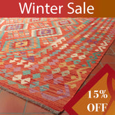 Handmade oversize Afghan Kilim - WS309281
