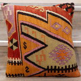 Small Handmade Turkish kilim cushion - 309674-W