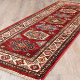 Handmade fine Afghan Kazak short runner - 310397