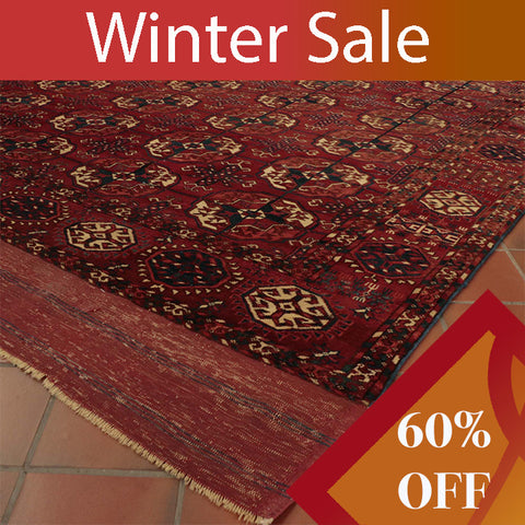 Antique handmade Tekke Turkoman carpet - WS139668