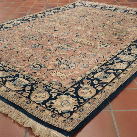 Fine handmade Oriental Qum wool and silk rug - 295591