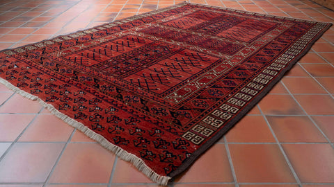 Handmade antique Turkoman Hatchlu rug - 295619