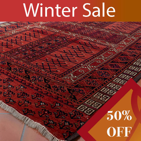 Handmade antique Turkoman Hatchlu rug - WS295619