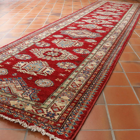 Fine handmade Afghan Kazak runner - WS295682