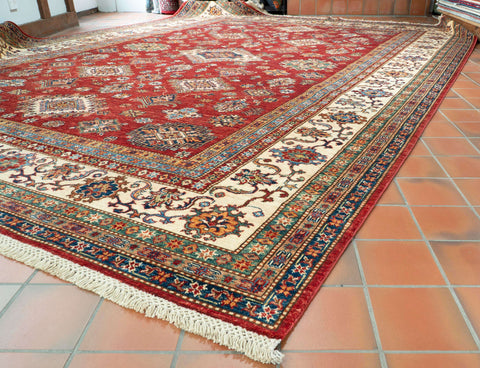 Handmade fine Afghan Kazak carpet - 306978