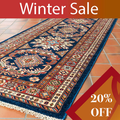 Handmade fine Afghan Kazak medium runner - WS307376