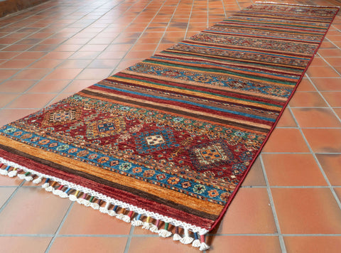 Handmade Afghan Kharjeen medium runner - 307380