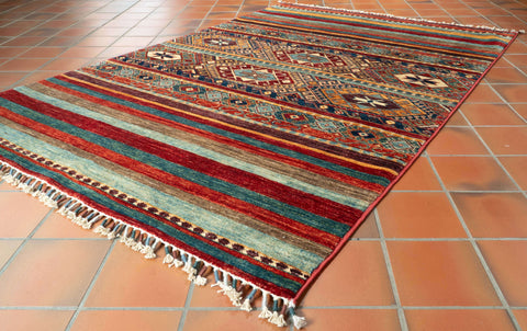 Handmade Afghan Kharjeen rug - 307501