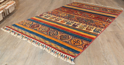 Handmade Afghan Kharjeen rug - 307503