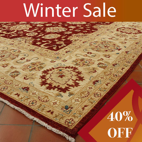 Fine handmade Afghan Ziegler square carpet - WS307658