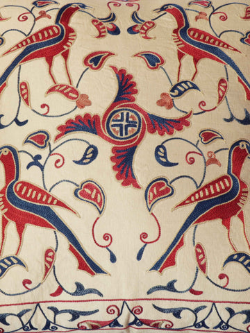 Handmade Uzbek Suzani Silk Cushion - 307746-3