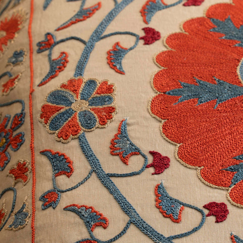 Handmade Uzbek Suzani Silk Cushion - 307746AI