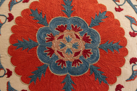 Handmade Uzbek Suzani Silk Cushion - 307746AI