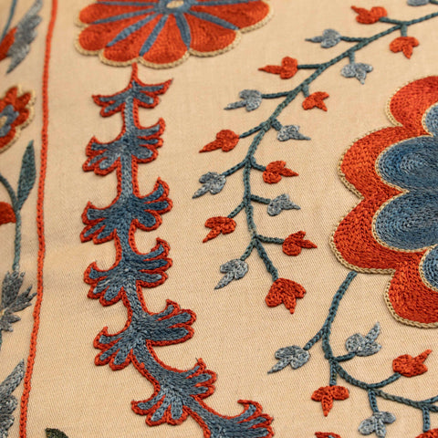 Handmade Uzbek Suzani Silk Cushion - 307746AL