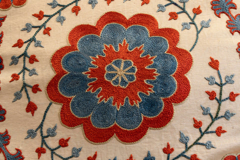 Handmade Uzbek Suzani Silk Cushion - 307746AL