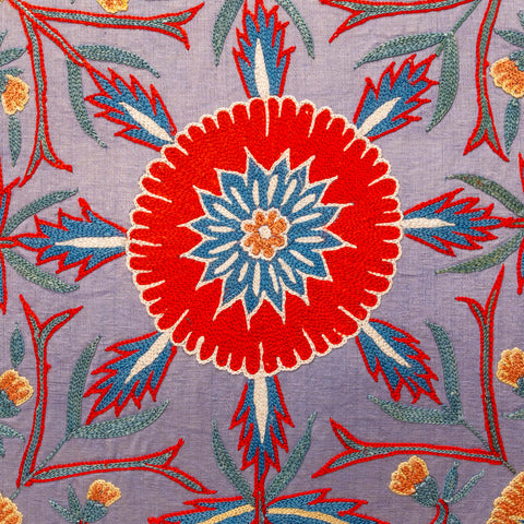 Handmade Uzbek Suzani Silk Cushion - 307746-AU