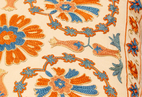 Handmade Uzbek Suzani Silk Cushion - 307746-AZ