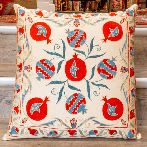 Handmade Uzbek Suzani Silk Cushion - 307746-BC