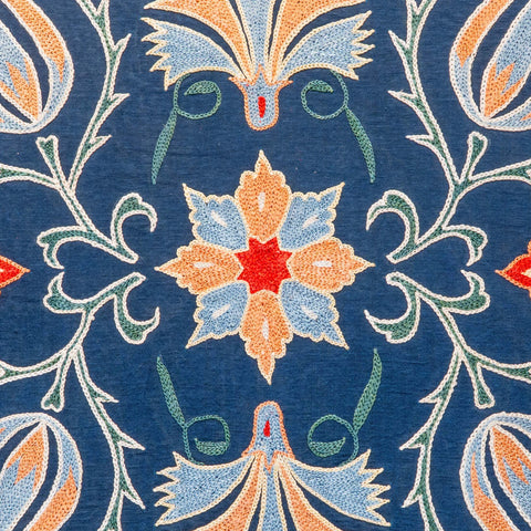Handmade Uzbek Suzani Silk Cushion - 307746-BN