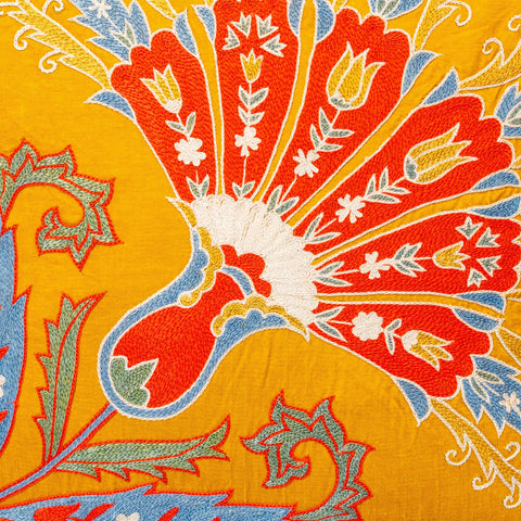 Handmade Uzbek Suzani Silk Cushion - 307746-BP