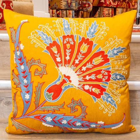 Handmade Uzbek Suzani Silk Cushion - 307746-BP