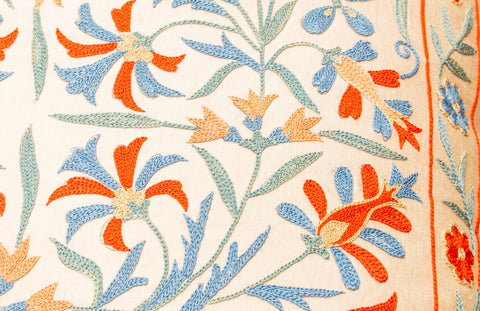 Handmade Uzbek Suzani Silk Cushion - 307746-BY