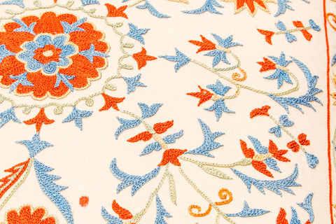Handmade Uzbek Suzani Silk Cushion - 307746-CA