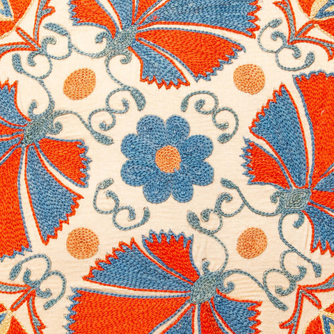 Handmade Uzbek Suzani Silk Cushion - 307746-CB