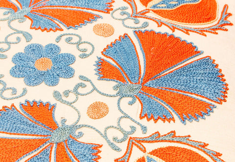 Handmade Uzbek Suzani Silk Cushion - 307746-CB