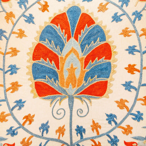 Handmade Uzbek Suzani Silk Cushion - 307746-CC