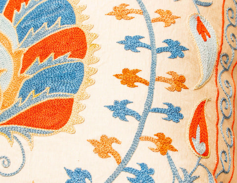 Handmade Uzbek Suzani Silk Cushion - 307746-CC