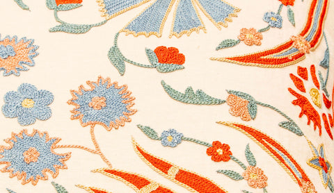 Handmade Uzbek Suzani Silk Cushion - 307746-CE