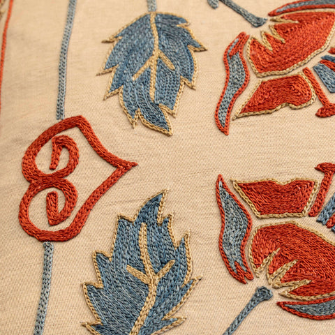 Handmade Uzbek Suzani Silk Cushion - 307746Y