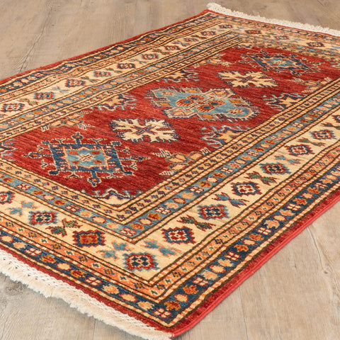 Handmade fine Afghan Kazak carpet - 307807