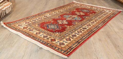 Handmade fine Afghan Kazak carpet - 307807