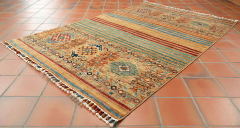 Handmade fine Afghan Samarkand rug - 308190