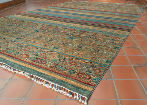Handmade fine Afghan Samarkand carpet - 308228