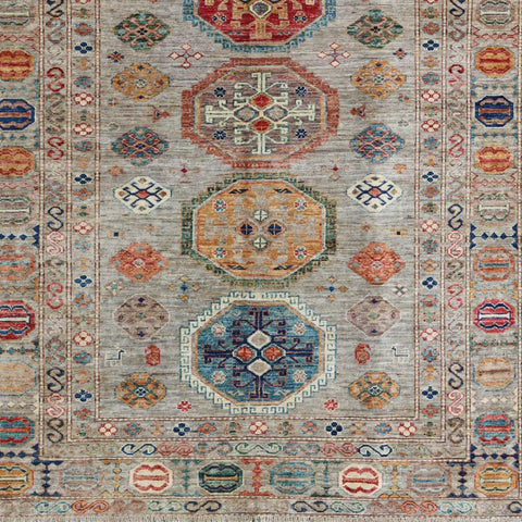 Handmade extra fine Afghan Kazak rug - ENR308269