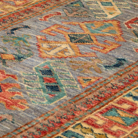 Handmade extra fine Afghan Kazak rug - 308281