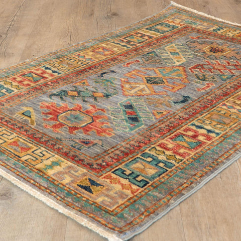 Handmade extra fine Afghan Kazak rug - 308281