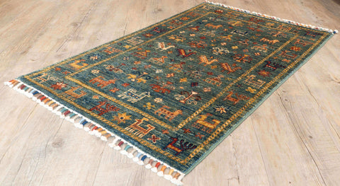 Handmade fine Afghan Samarkand rug - 308293