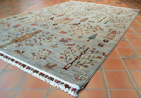 Handmade Afghan Kharjeen rug - 308306