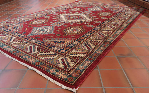 Handmade fine Afghan Kazak rug - WS308327