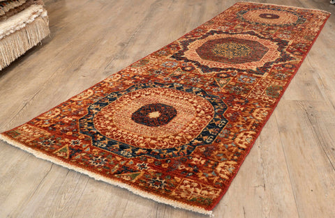 Handmade Afghan Choeb Rang short runner - 308345