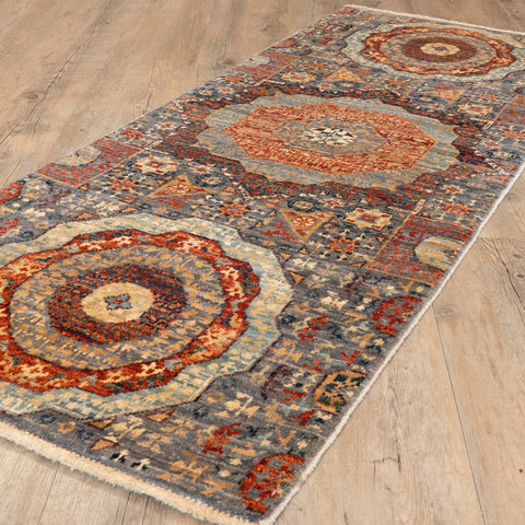 Handmade Afghan Choeb Rang short runner - WS308354